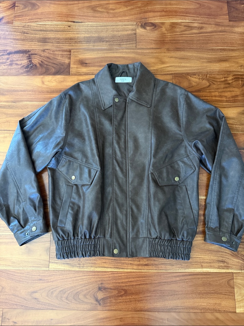 Wren the Label Chocolate Brown Leather Jacket